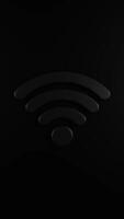 A black background with a wifi symbol on it video