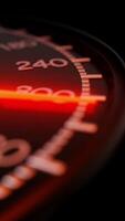 Speedometer on Black Background with Loop Animation video