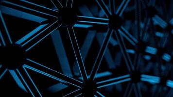 Dynamic Abstract Blue Background with Lines and Dots and Loop Animation video