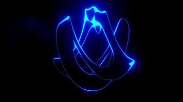 Dynamic Blue Light Shining on a Black Background Loop Animation video