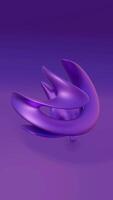 urple Object with Curved Shape and Loop Animation video