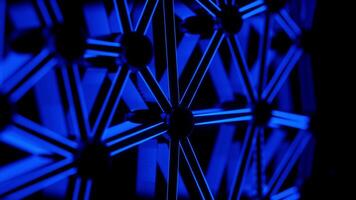 Dynamic Blue Neon Light Shining on a Wall with Loop Animation video