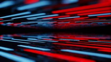 Dynamic Abstract Red and Blue Lines Sci-Fi Satisfying Neon with Loop Animation video