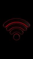 Red WiFi Symbol on a Black Background with Loop Animation video