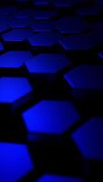 A blue background with hexagonal shapes video