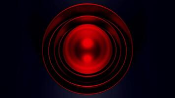 A red and black background with a circular object video