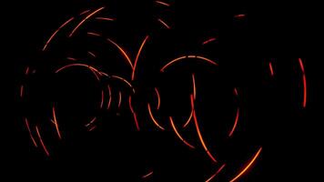 A black background with orange lights video