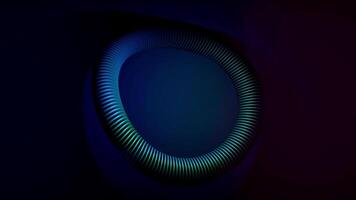 A circular object with a blue light in the middle video