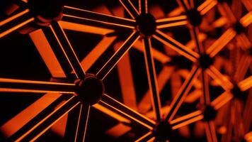 Abstract orange light background with geometric shapes video