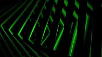 Abstract green lines on black background video