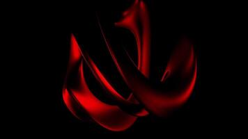 A red and black abstract design on a black background video
