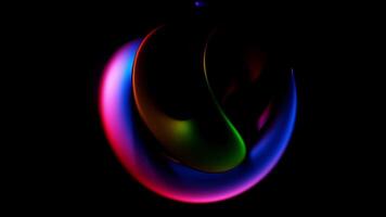 A colorful abstract design on a black background video
