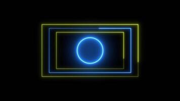 A neon sign with the number 0 in the center video