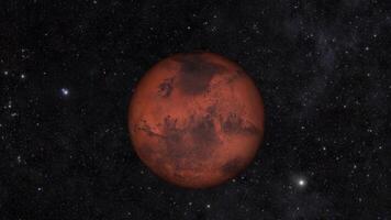 Mars is a red planet with a dark sky video
