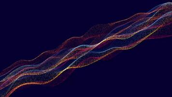 Abstract background of colorful lines on dark background video