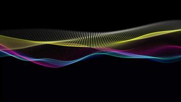 Abstract wave background with colorful lines video