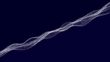 Abstract wave of white light on a dark background video