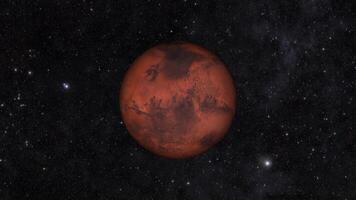 Mars is shown in this image from nasa video