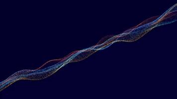 Abstract wave of light on dark background video