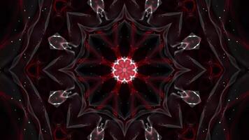 A red and black abstract design with a star in the center video
