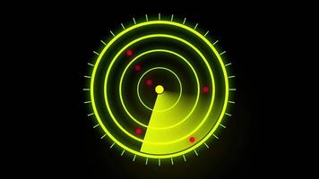 A green circle with red dots on it video