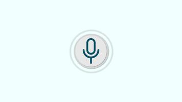 A microphone icon on a white background video