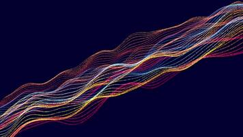 Abstract wave background with colorful lines video