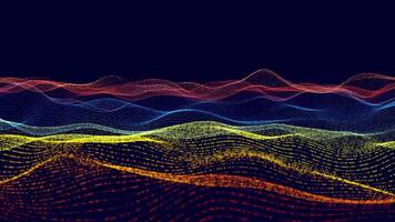 Abstract background of waves of different colors video