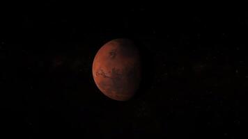 Mars is seen in this image from the space station video