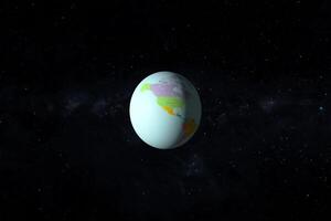 An image of an earth with a map on it video