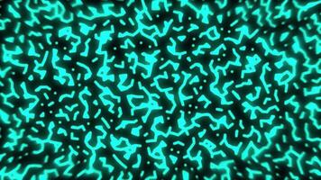 A green glowing background with many different shapes video