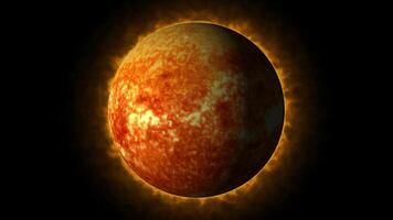An image of the sun with a red and orange glow video