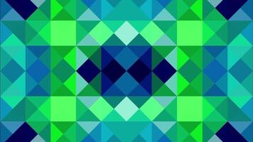Animated polygon soft green background. mosaic triangle geometric pattern motion. video
