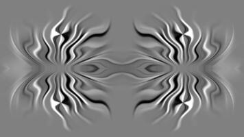 Holographic white abstract animation. classic retro curl wavy liquid motion. video