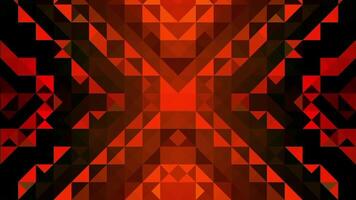 Animated moving polygon dark red background. artistic triangle red motion. mosaic red crystal. video