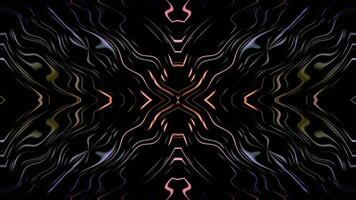 Abstract ripple black light water kaleidoscope smooth color background. wavy motion. video