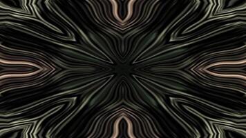 Abstract fractal pattern kaleidoscope smooth color background. dark flowing liquid. video