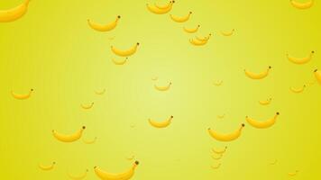 Lots of bananas floating out, motion graphics video