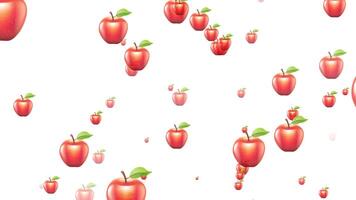 Lots of apples floating out, motion graphics video
