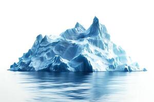 Iceberg isolate on white background. Global Warming Concept, 3d rendering photo