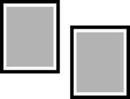 Two square frames with black borders on a white background vector