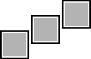 Three square frames on a white background vector