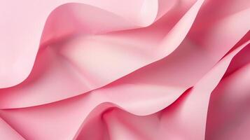 Pink paper curves, minimalist design background, top view. Fashion design. Romantic themes photo