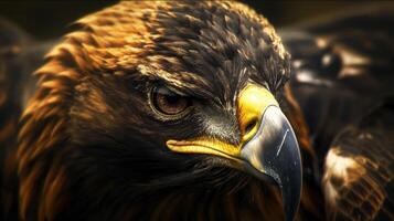 Majestic bald eagle close-up, symbol of strength and freedom, wildlife conservation visual photo