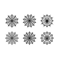 Spider Web and Line Art Design for Print vector