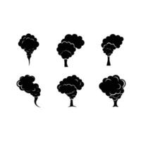 Smoke and Steam and Line Art Design vector