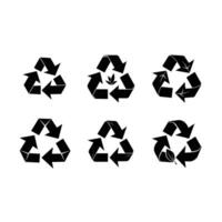 Arrows recycle eco design in and line art, created with . vector