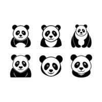 Panda and line art design, perfect for modern digital projects vector