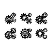 Gear with line art design for engineering and tech illustrations. vector