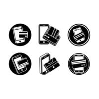 mobile payment and line art, perfect for digital downloads. vector
